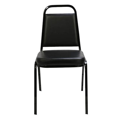 black cushion chair